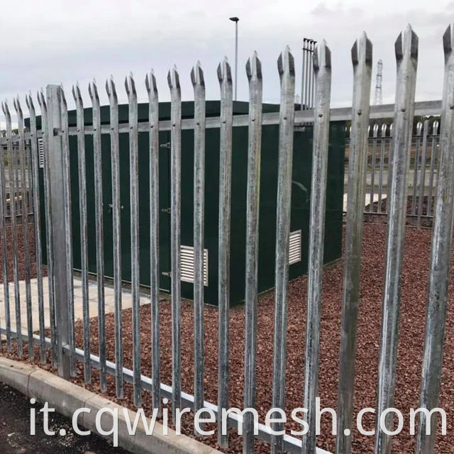 Ad alta sicurezza W pallida triplo punta calda calda in acciaio galvanizzato Palisade Fencing